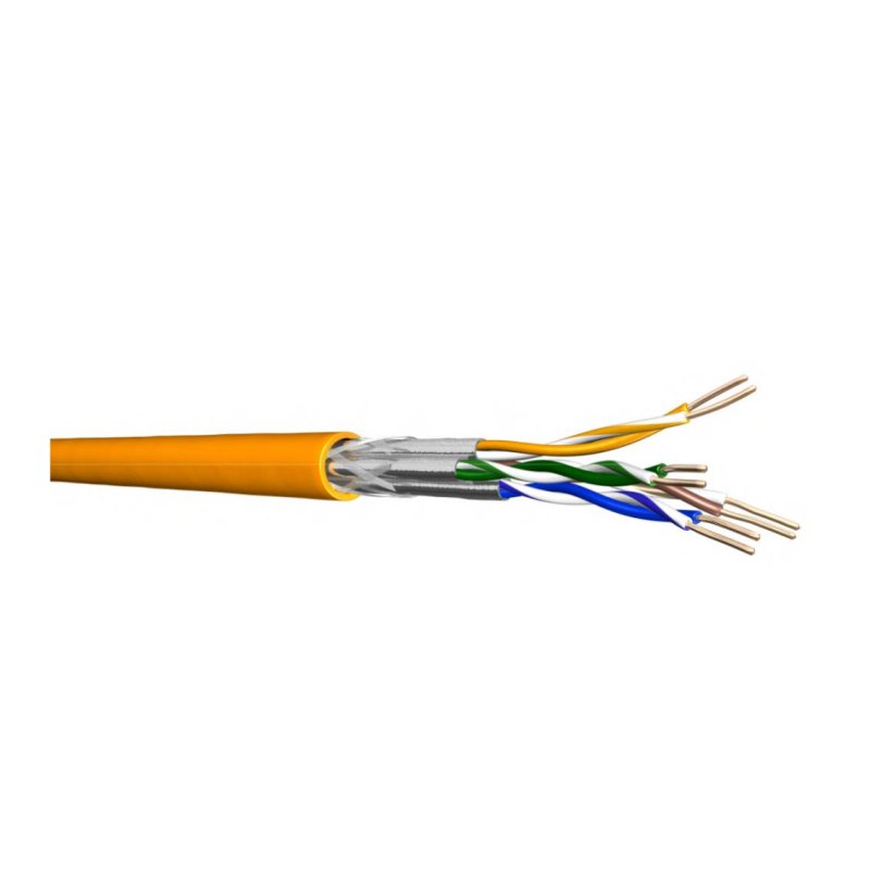 Draka Verlegekabel UC900 HS23, Cat 7, S/FTP, PiMF, orange, 100 m Ring
