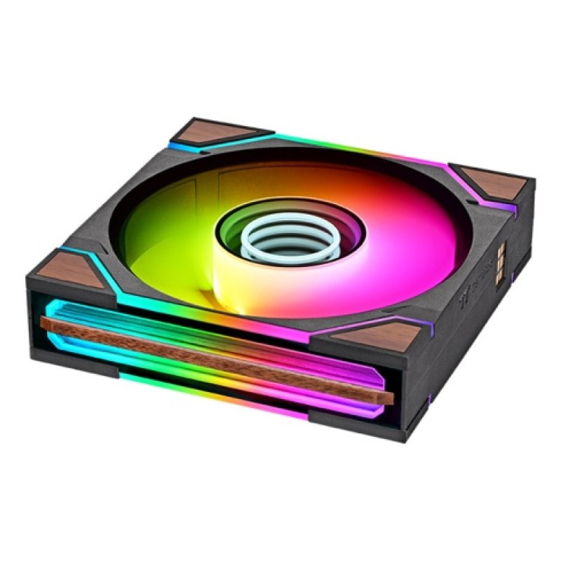 SWAFAN 120 EX INFINITY ARGB Sync PC Cooling Fan Wood Edition (schwarz, 3er-Pack, 120 mm, 124 mm)