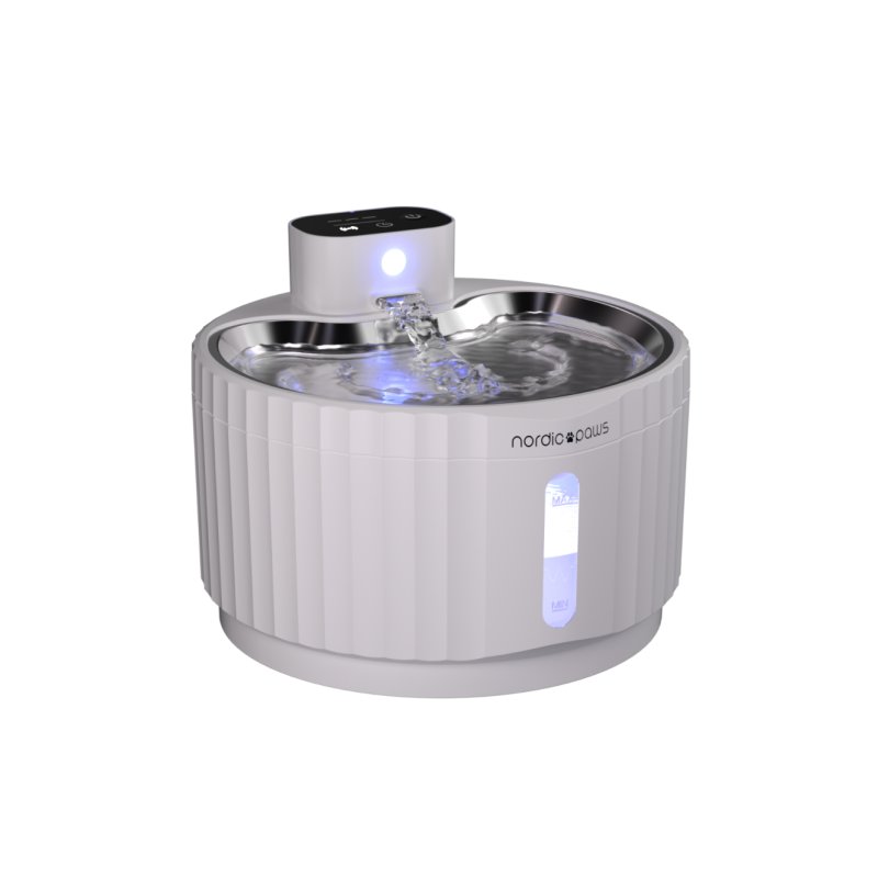 Nordic paws - Drinking fountain Glacia - 2,8L wireless with sensor - white