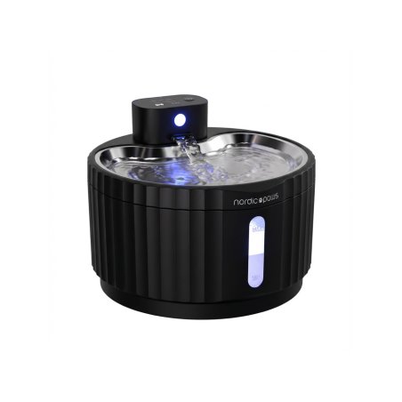 Nordic paws - Drinking fountain Glacia - 2,8L wireless with sensor - Black