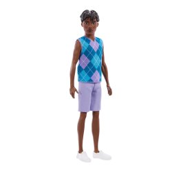 Barbie - Fashionista Ken Doll - Turquoise And Lavender Top (JJN67)