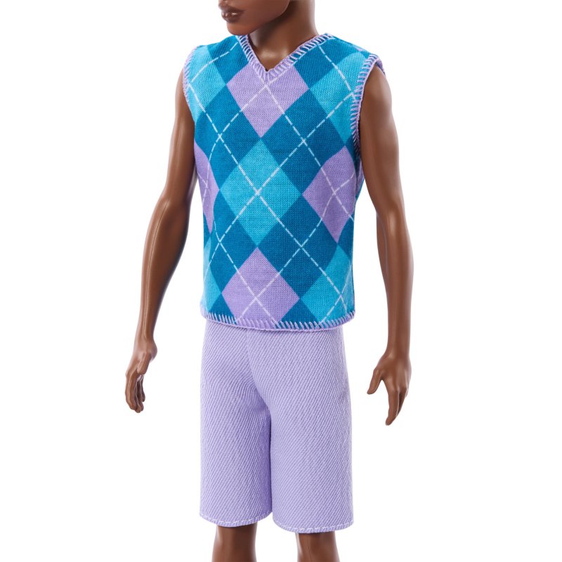 Barbie - Fashionista Ken Doll - Turquoise And Lavender Top (JJN67)