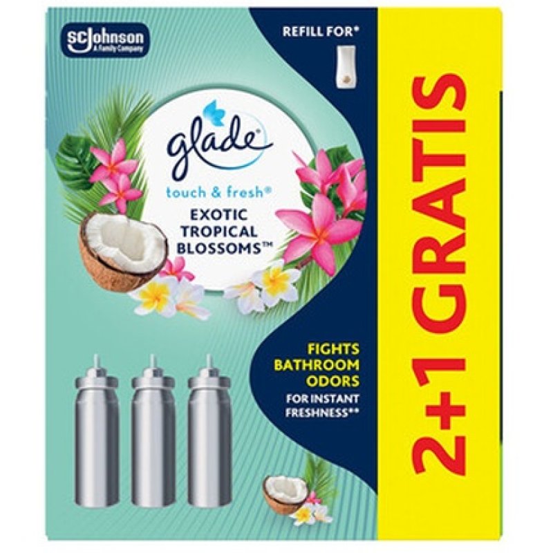 Glade Touch & Fresh Exotic Tropical Blossoms Air Freshener Refill 2 1 Pack
