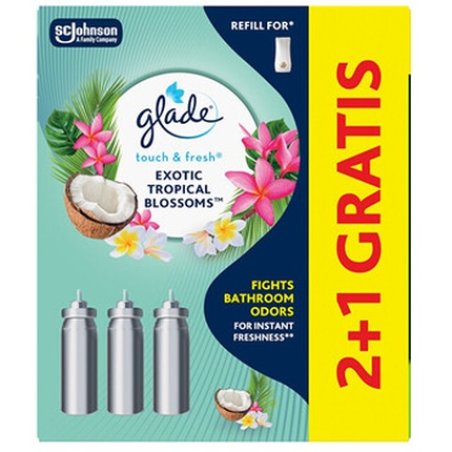 Glade Touch & Fresh Exotic Tropical Blossoms Air Freshener Refill 2 1 Pack