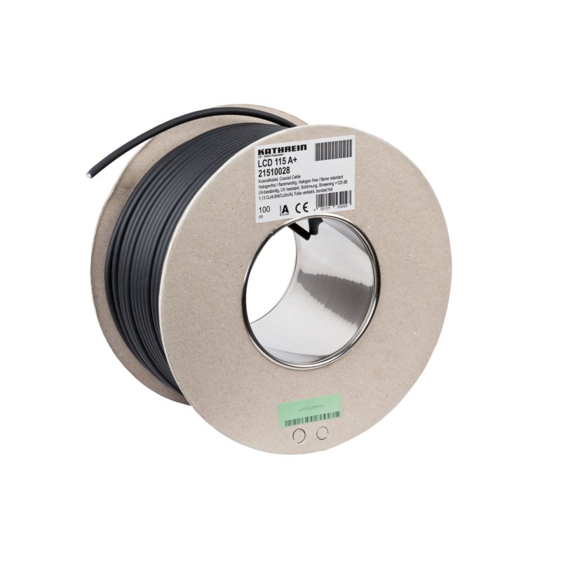 KATH Koaxialkabel 100m LCD 115 A /100 Ring halogenfrei schwarz