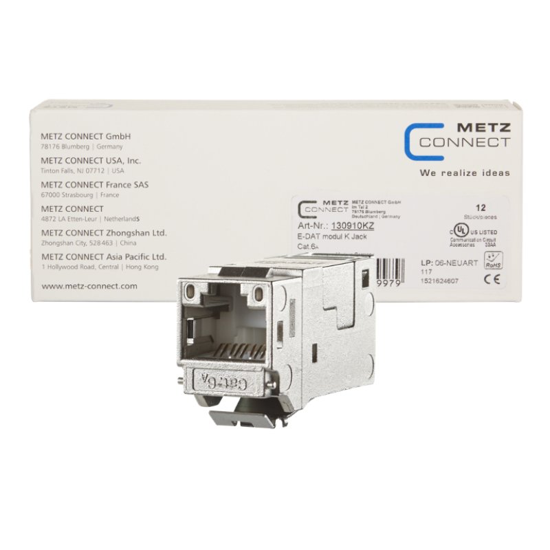 METZ CONNECT 130910KZ connecteur de fils RJ45 Argent