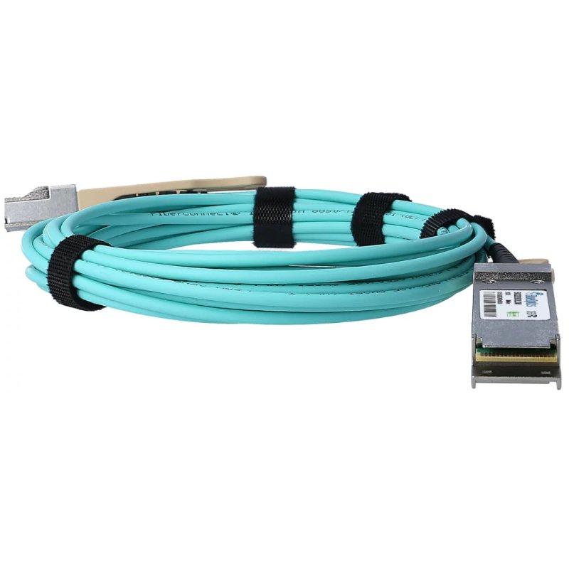 BlueOptics 100FRRA0100-BO câble InfiniBand et à fibres optiques 10 m QSFP28 AOC Bleu, Acier inoxydable