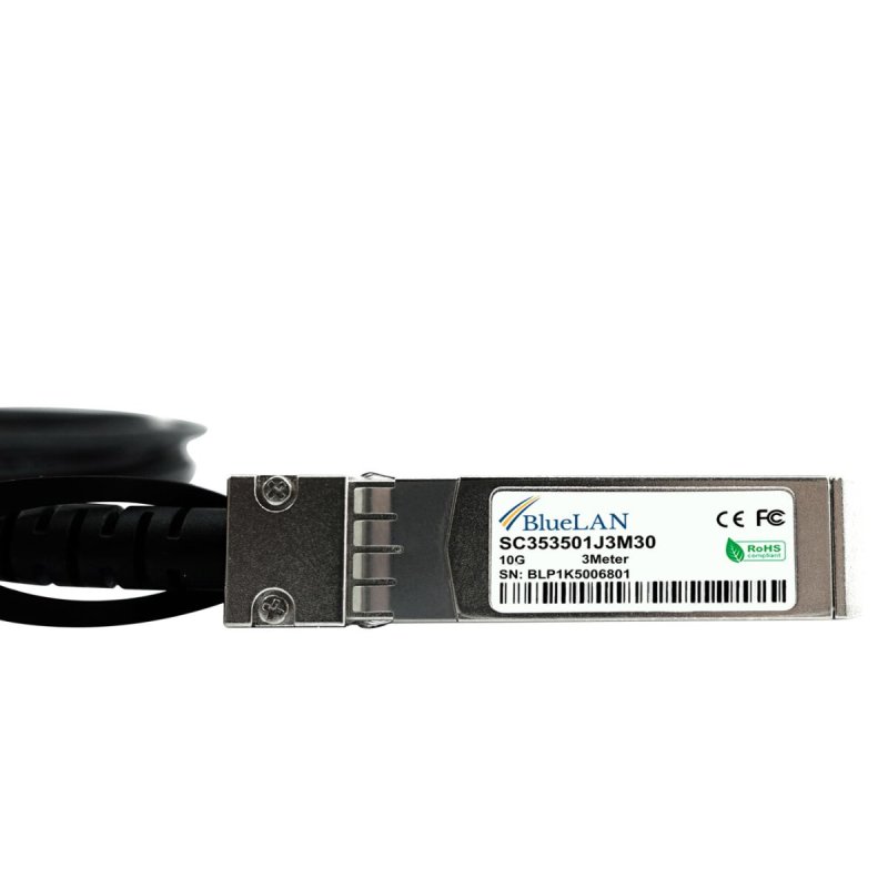 BlueOptics 487655-B21-BL InfiniBand/fibre optic cable 3 m SFP Black, Nickel