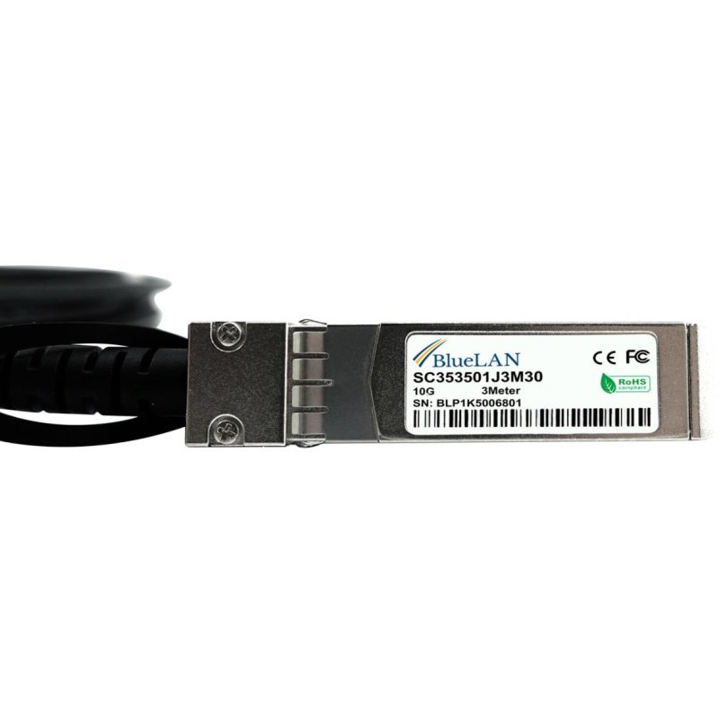 BlueOptics SFP-H10GB-CU1M InfiniBand/fibre optic cable 1 m SFP Black