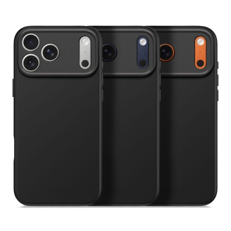 Decoded Silicone Backcover Apple iPhone 17 Pro Max Phantom Black coque de protection pour téléphones portables 17,5