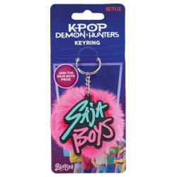 KPop Demon Hunters Pom Pom Keychain Saja Boys