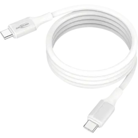 Ansmann magnetisches USB C Silikonkabel 120cm white