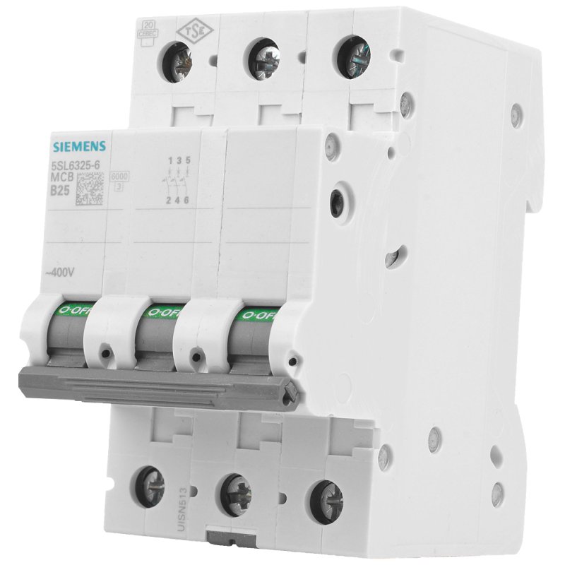 Siemens Automat B 25A 5SL63256 400V 6kA 3p