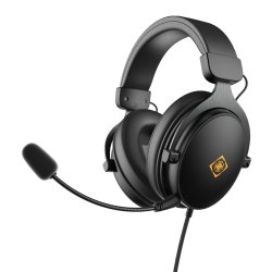 Deltaco Headset Gaming Proteinleder,3,5-mm-Anschluss schwarz