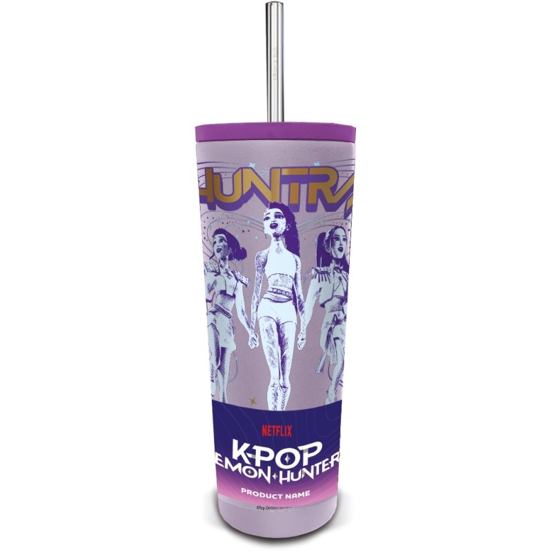 TUMBLER AVEC PAILLE INOX KPOP DH 770ML