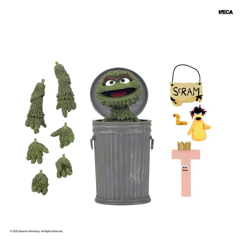 Sesame Street Ultimate Action Figure Oscar the Grouch 18 cm