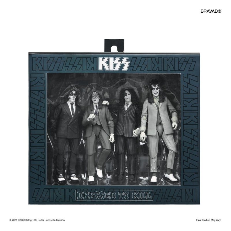 KISS Action Figures 4-Pack Dressed to Kill Album Cover 18 cm