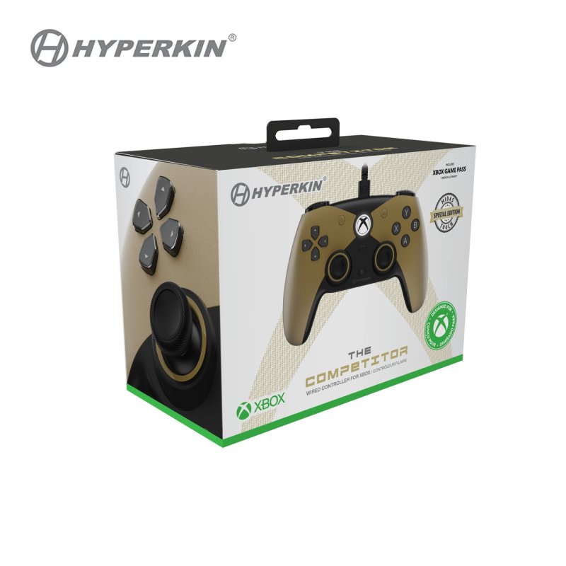 Hyperkin The Competitor Or, Noir USB Manette de jeu Analogique/Numérique Xbox Series X, Xbox Series S, Xbox One, PC