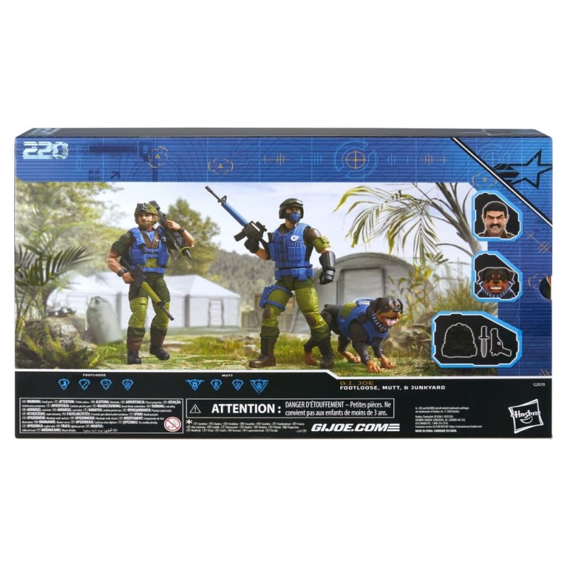 G.I. Joe Classified Series Action Figure 3-Pack 220 Mad Marauders: Footloose & Mutt & Junkyard 15 cm