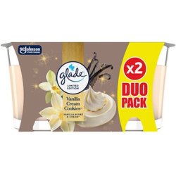 Glade Vanilla Cream Cookies Candle Duo Scented Candle