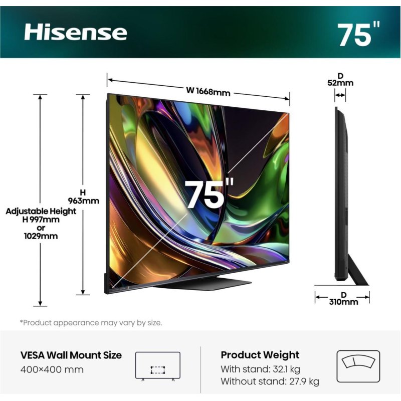 TV RGB Mini-LED 4K - 75UR8S