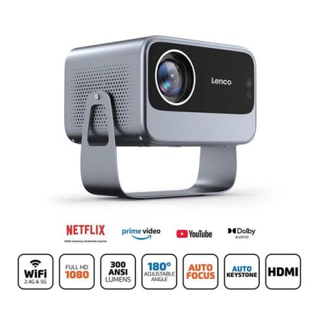 Lenco Projecteur LCD Full HD 1080P avec Wi-Fi *