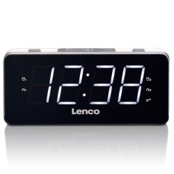 Lenco CR-18 Radio portable Horloge Numérique Noir, Argent