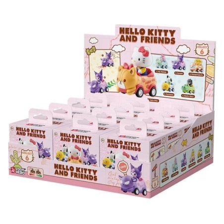 Sanrio Zoom Hero Pullback Vehicles with Figures Hello Kitty and Friends Series 1 Blind Box Display (12)