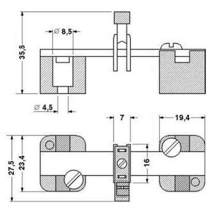 Phoenix 0421016 AKG 4 BU Anschlussklemme