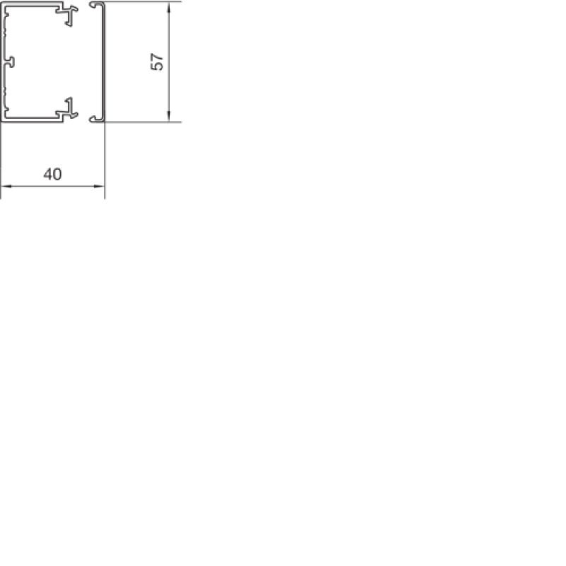 Hager LF4006007035 cable trunking system PVC 2 m