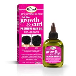 Difeel Biotin Growth & Curl Premium Hair Oil 25 Oz