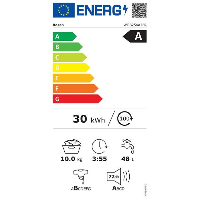 Lave-linge, SER8, Classe énergie A, -40%, 10,0 kg, 1.400 r/min, i-DOS a *