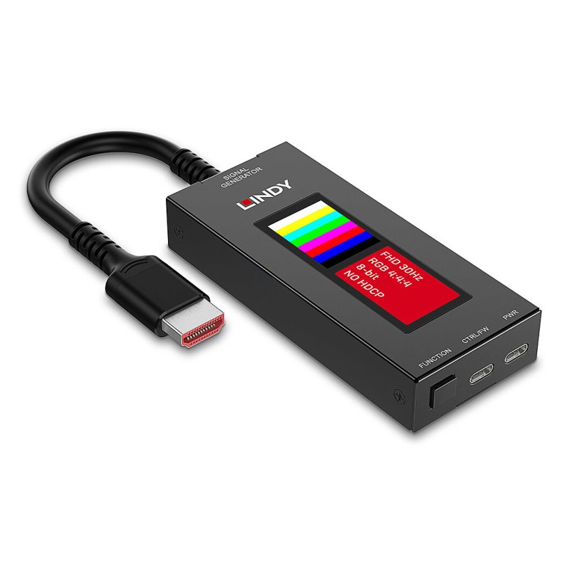 Lindy HDMI 8K30 Signal Generator Générateur de signal Noir