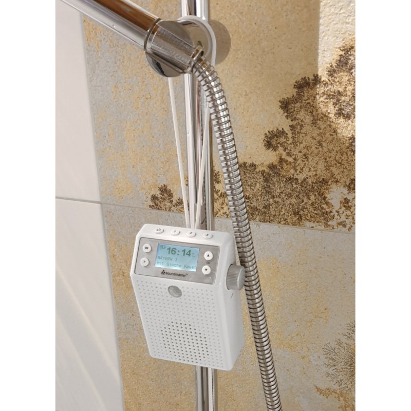soundmaster DAB60WE Socket Radio DAB , FM Bluetooth, USB Hands-free Function, Incl. Microphone, Spla