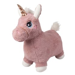 KREA - Hop And Bounce Plush Unicorn, Rose Col. (36-2051)