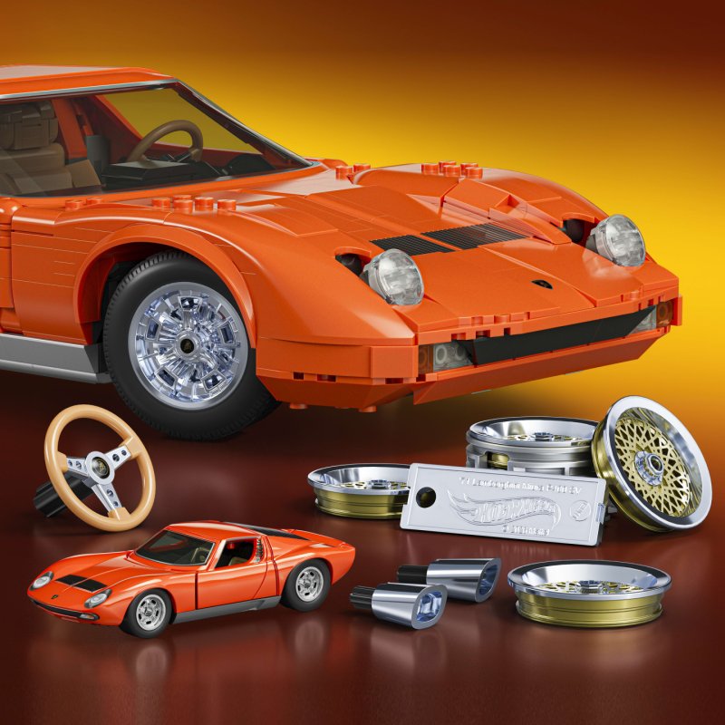 Mattel Hot Wheels-Coffret de Construction Lamborghini Miura P400 SV de 1971