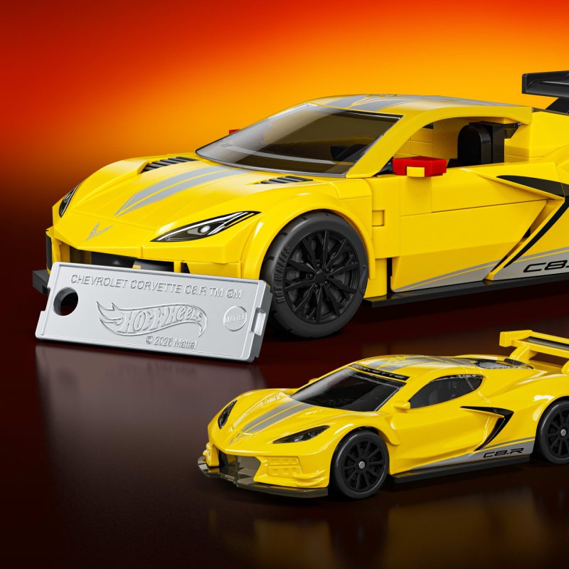Mattel Hot Wheels-Coffret de Construction Corvette C8.R de 2020