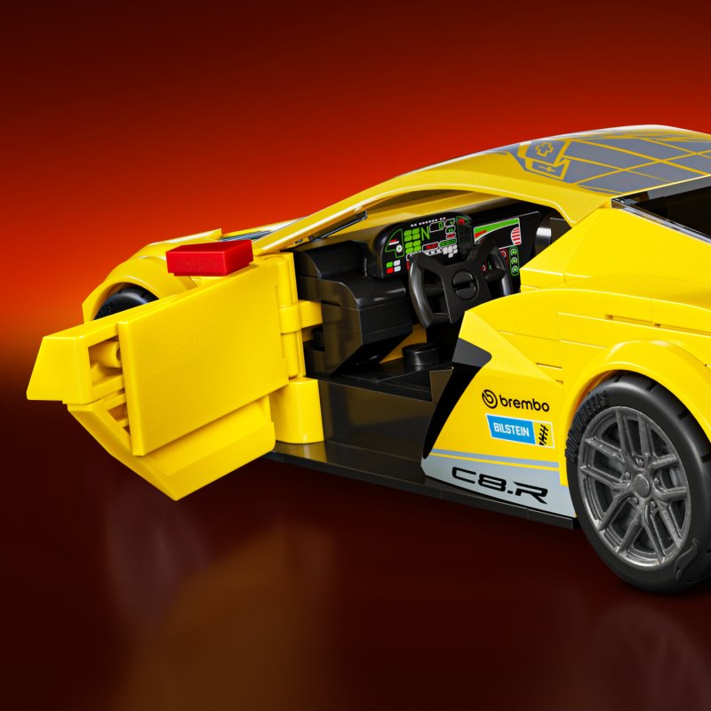 Mattel Brick Shop Hot Wheels ’20 Corvette C8.R Building Toy Kit (261 Pieces), for Collectors