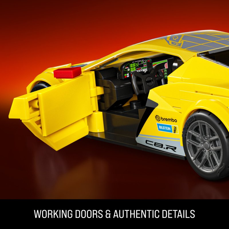 Mattel Hot Wheels-Coffret de Construction Corvette C8.R de 2020