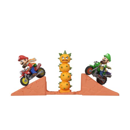 Hot Wheels Mario & Luigi Desert Jump inspired by The Super Mario Galaxy Movie with 2 Motos