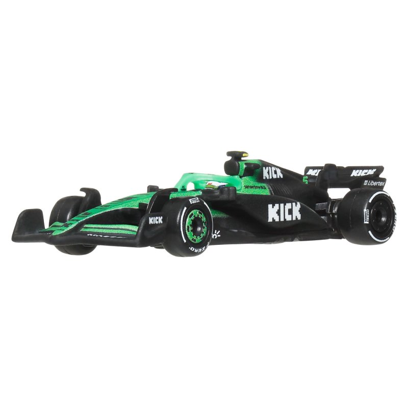 Hot Wheels Premium KICK Sauber F1 Team 2-Pack of 1:64 Scale Racecars: Hulkenberg & Bortoleto