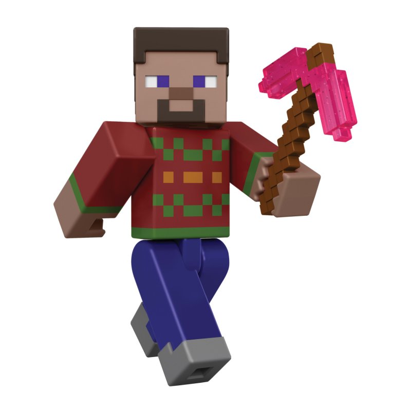 Minecraft Advent Calendar, 3 3.25-inch Scale Action Figures, 15 Accessories, 5 Stickers & Digital Item Code
