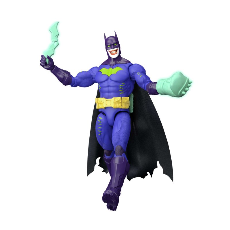 DC Comics DC Premier 6.5 Inch Jokerized Batman Action Figure Series 2, 22 Articulations & Cape