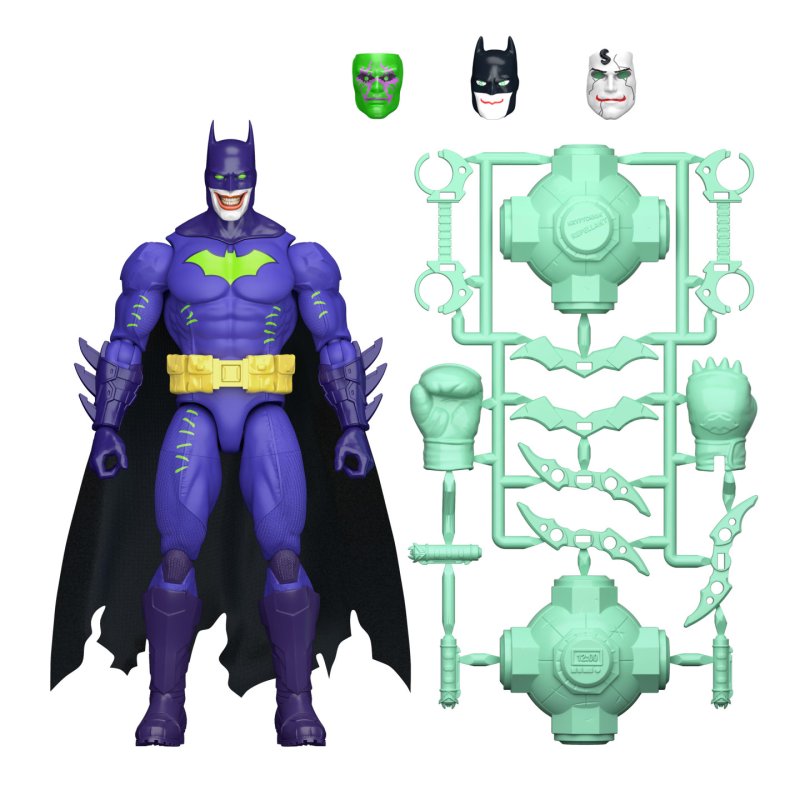 DC Comics DC Premier 6.5 Inch Jokerized Batman Action Figure Series 2, 22 Articulations & Cape