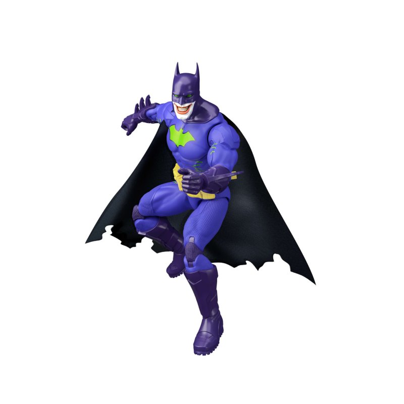 DC Comics DC Premier 6.5 Inch Jokerized Batman Action Figure Series 2, 22 Articulations & Cape