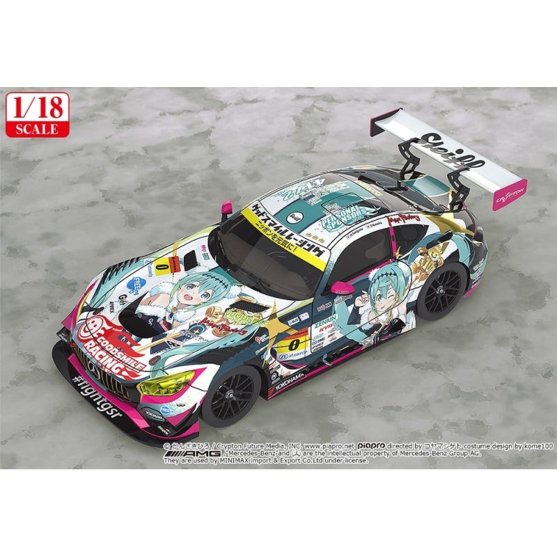 Hatsune Miku GT Project Vehicle 1/18 Good Smile Hatsune Miku AMG 2018 Final Race Ver. 26 cm