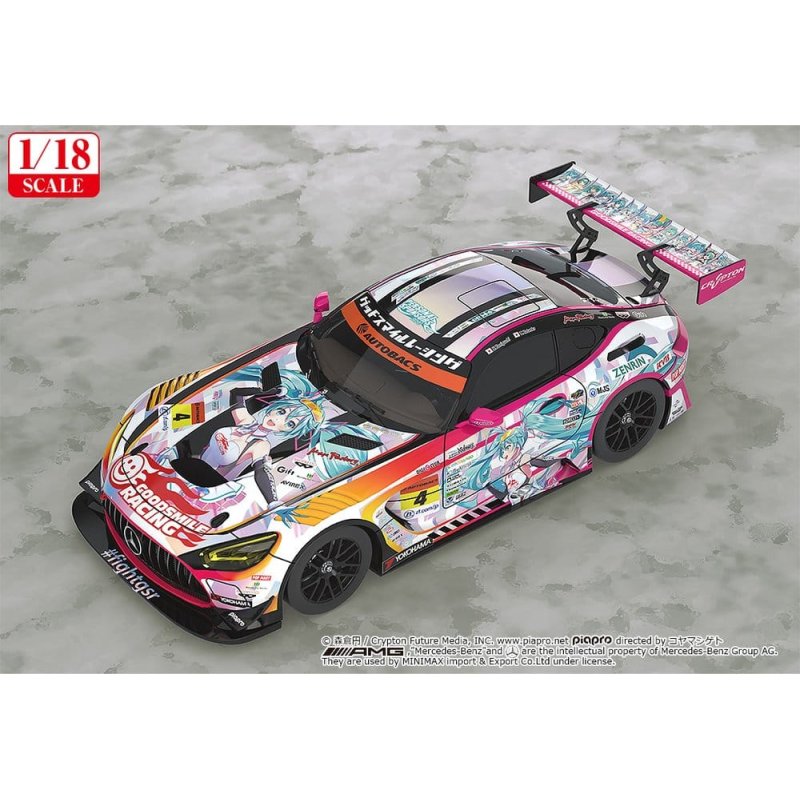 Hatsune Miku GT Project Vehicle 1/18 Good Smile Hatsune Miku AMG 2021 SUPER GT 100th Race Commemorative Ver. 26 cm