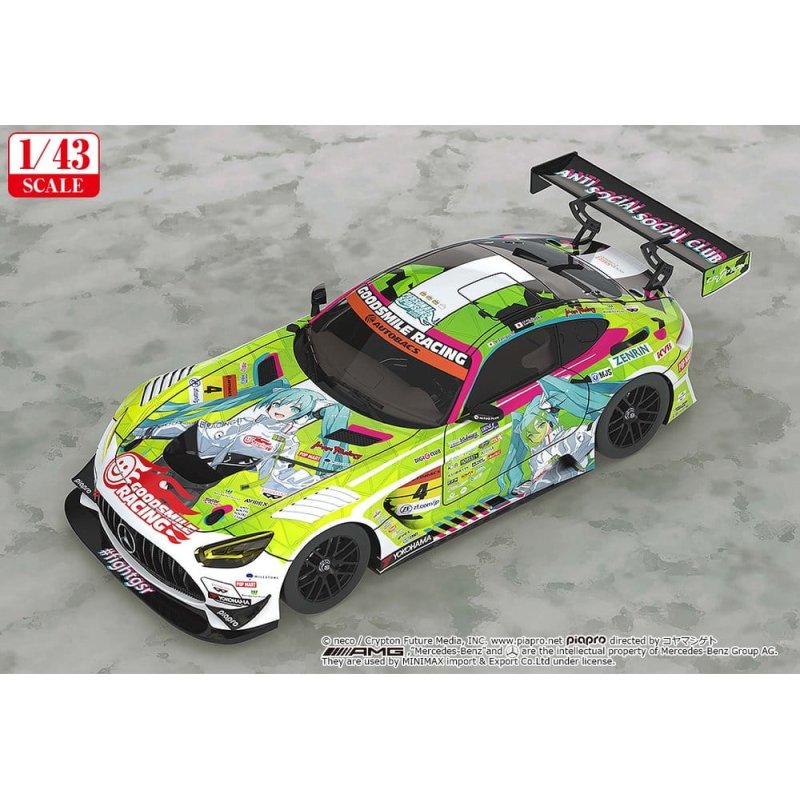 Hatsune Miku GT Project Vehicle 1/43 Good Smile Hatsune Miku AMG 2022 Season Opening Ver. 11 cm
