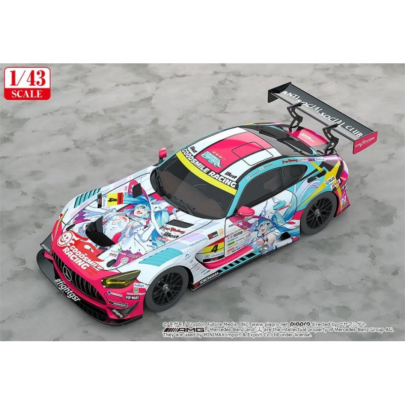 Hatsune Miku GT Project Vehicle 1/43 Good Smile Hatsune Miku AMG 2024 Season Opening Ver. 11 cm