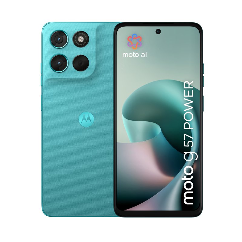 Motorola moto g57 power 17,1 cm (6.72") Double SIM Android 16.0 5G USB Type-C 12 Go 256 Go 7000 mAh Turquoise